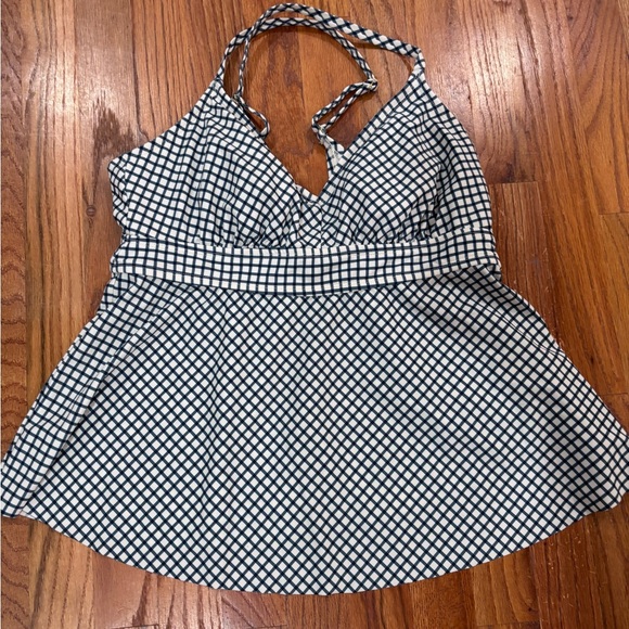 Kona Sol Other - Kona Sol Navy & White Check Swim Tankini Sz Large